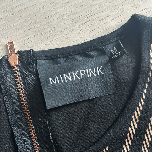 Rose Gold Minkpink Bodycon Dress - Picture 3 of 4